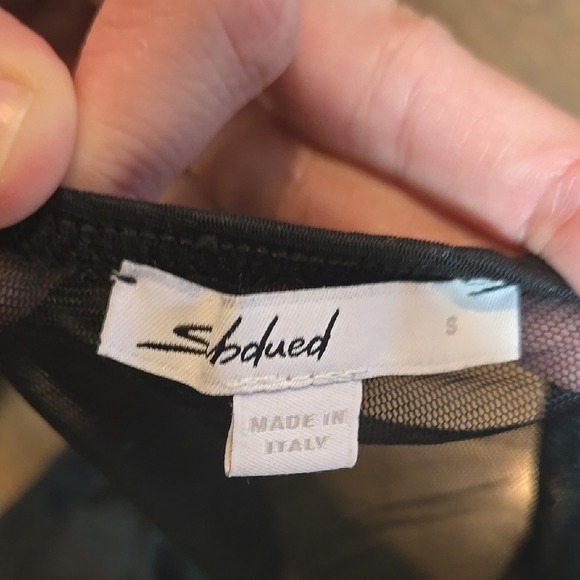 Subdued Mesh Long Sleeve Top, Black, Women's Size‎ Small - Picture 3 of 4